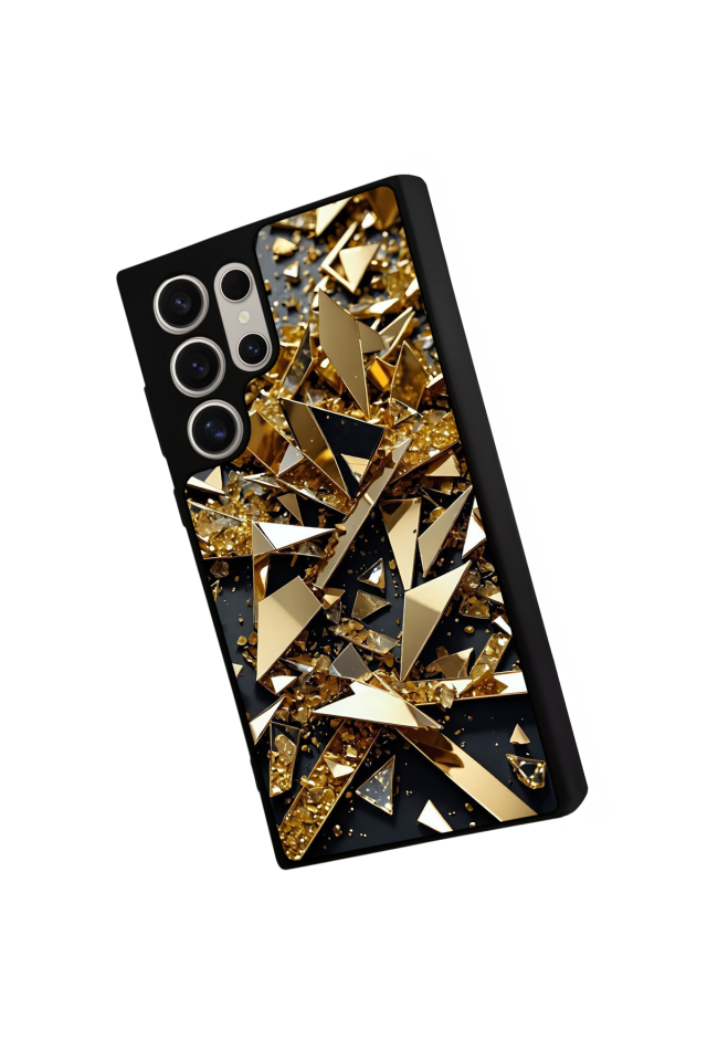 Samsung Galaxy S23 Ultra Uyumlu Mermer Marble Tasarımlı Glossy Premium Kılıf