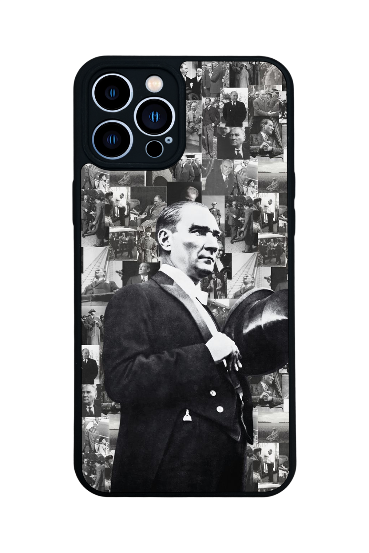 iPhone 12 Pro Max Uyumlu Mustafa Kemal Ataturk Tasarımlı Glossy Premium Kılıf