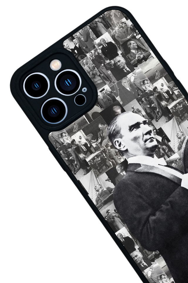 iPhone 12 Pro Max Uyumlu Mustafa Kemal Ataturk Tasarımlı Glossy Premium Kılıf
