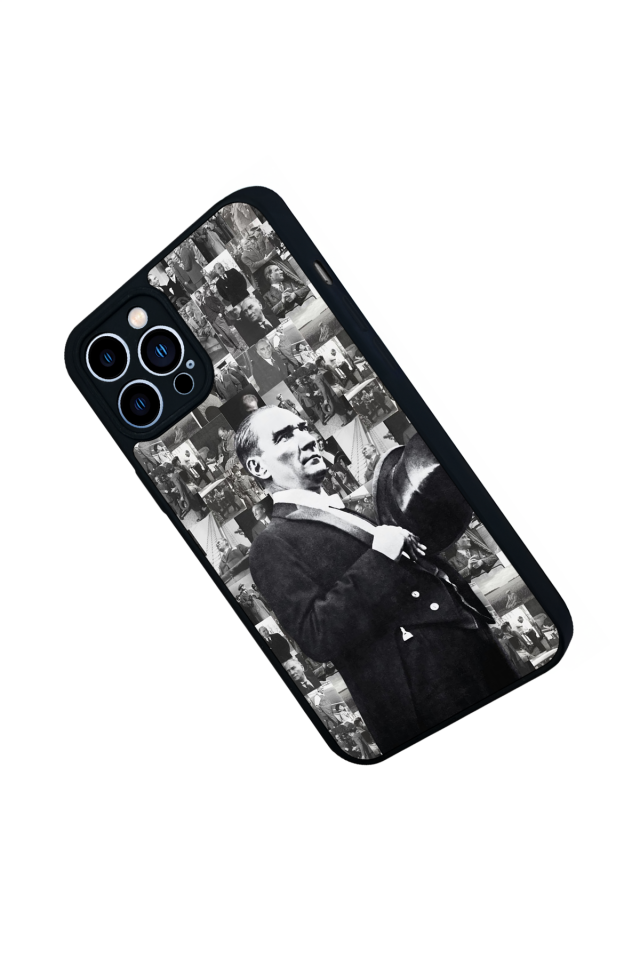 iPhone 12 Pro Max Uyumlu Mustafa Kemal Ataturk Tasarımlı Glossy Premium Kılıf