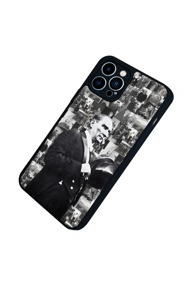 iPhone 12 Pro Max Uyumlu Mustafa Kemal Ataturk Tasarımlı Glossy Premium Kılıf