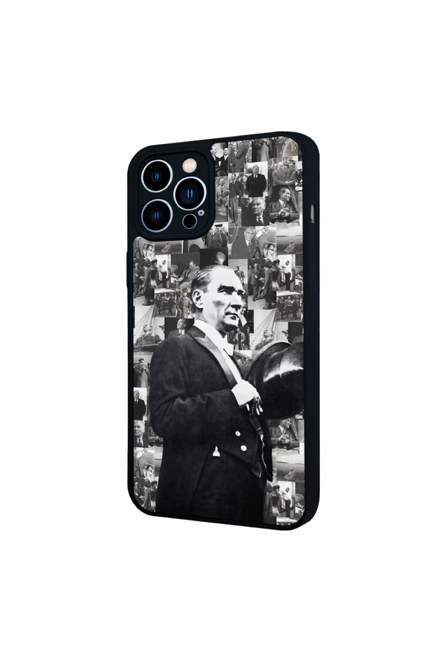 iPhone 12 Pro Max Uyumlu Mustafa Kemal Ataturk Tasarımlı Glossy Premium Kılıf