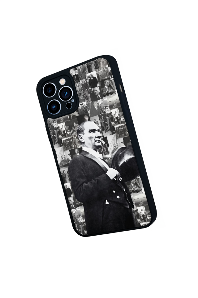 iPhone 12 Pro Max Uyumlu Mustafa Kemal Ataturk Tasarımlı Glossy Premium Kılıf