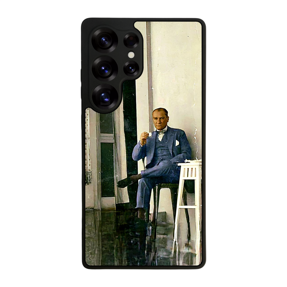Samsung Galaxy S25 Ultra Uyumlu Mustafa Kemal Ataturk Tasarımlı Glossy Premium Kılıf