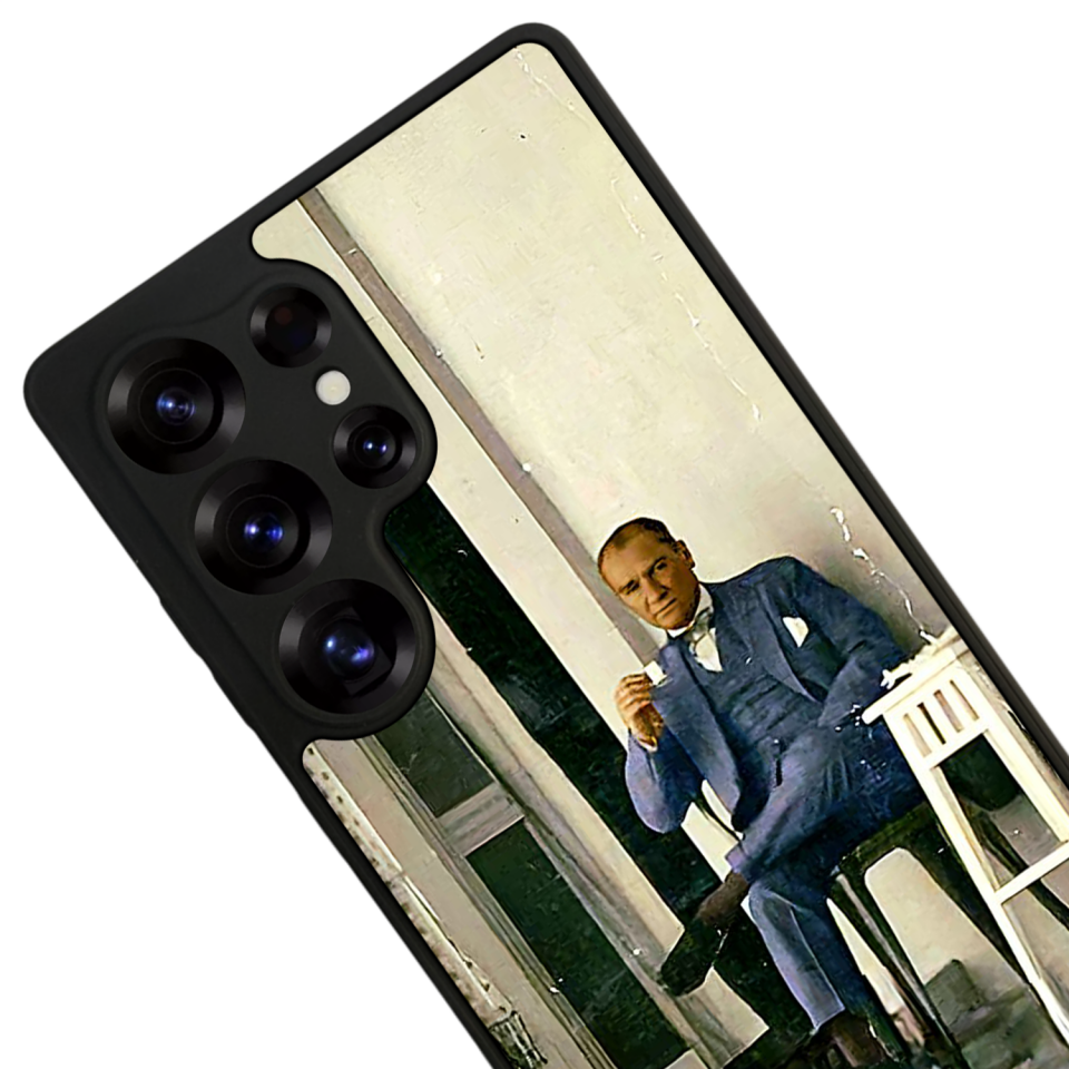 Samsung Galaxy S25 Ultra Uyumlu Mustafa Kemal Ataturk Tasarımlı Glossy Premium Kılıf
