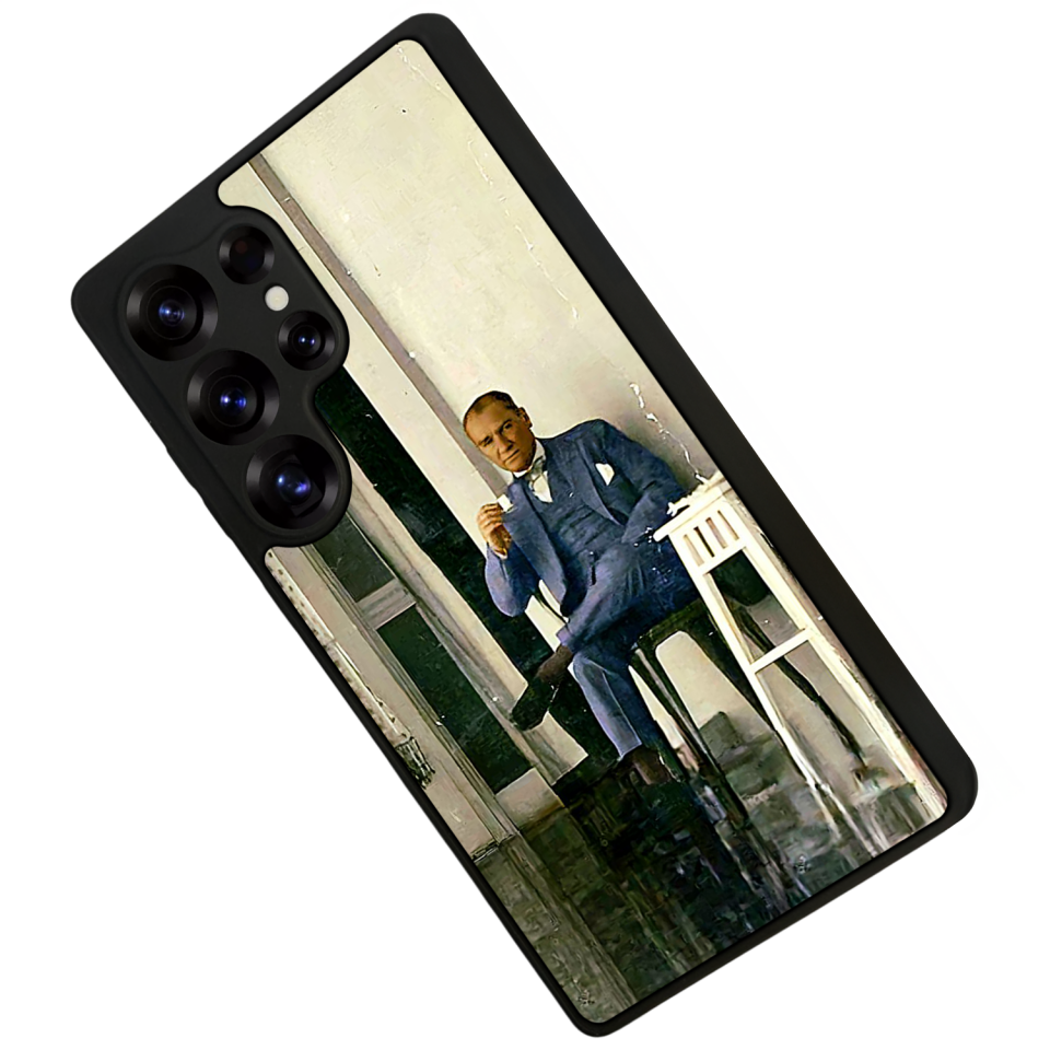 Samsung Galaxy S25 Ultra Uyumlu Mustafa Kemal Ataturk Tasarımlı Glossy Premium Kılıf