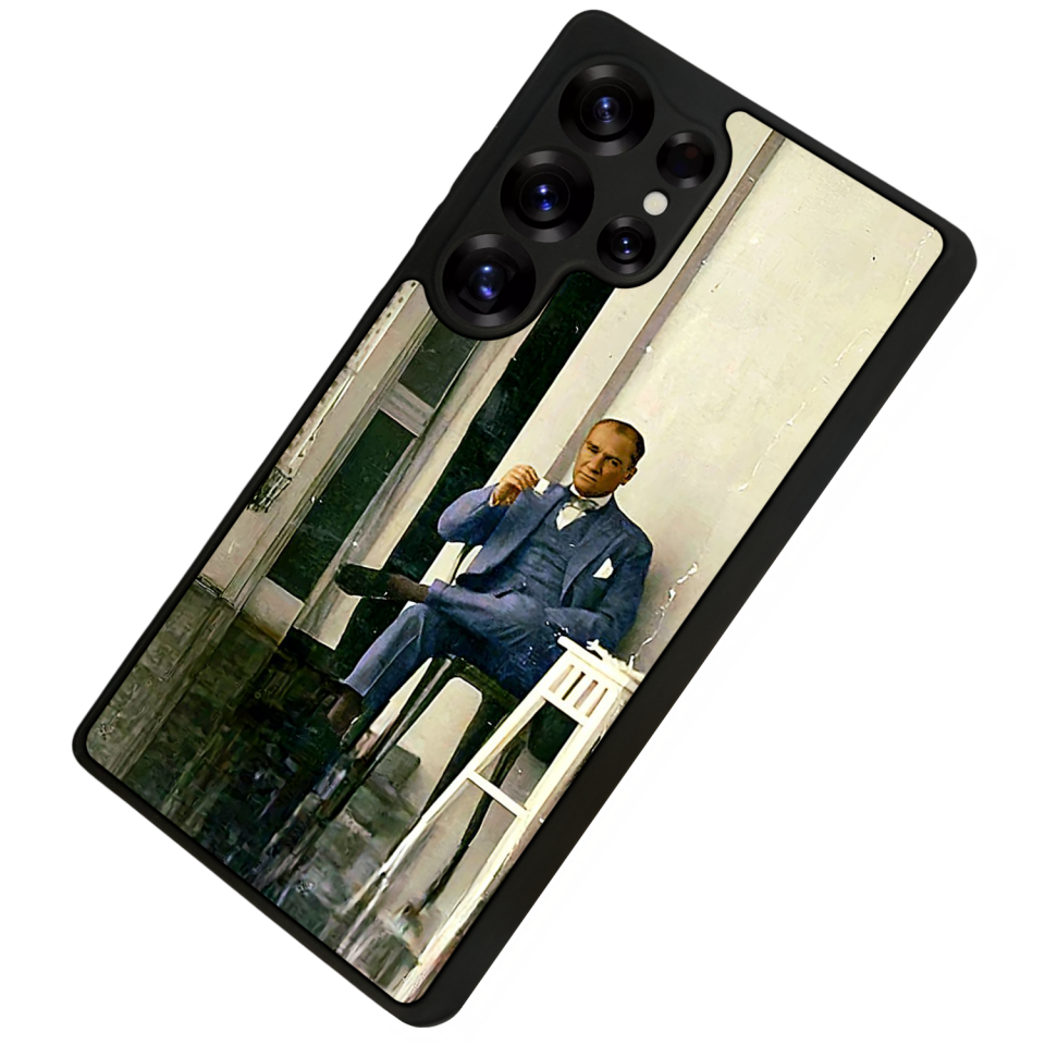 Samsung Galaxy S25 Ultra Uyumlu Mustafa Kemal Ataturk Tasarımlı Glossy Premium Kılıf