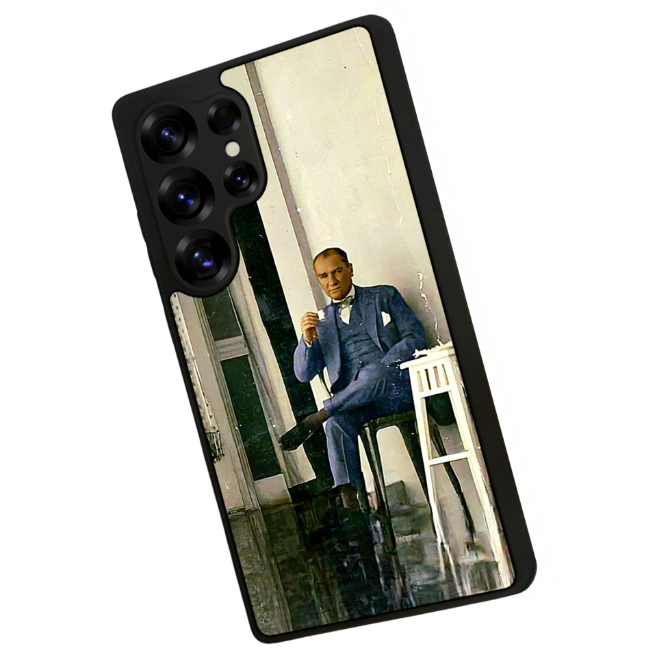 Samsung Galaxy S25 Ultra Uyumlu Mustafa Kemal Ataturk Tasarımlı Glossy Premium Kılıf