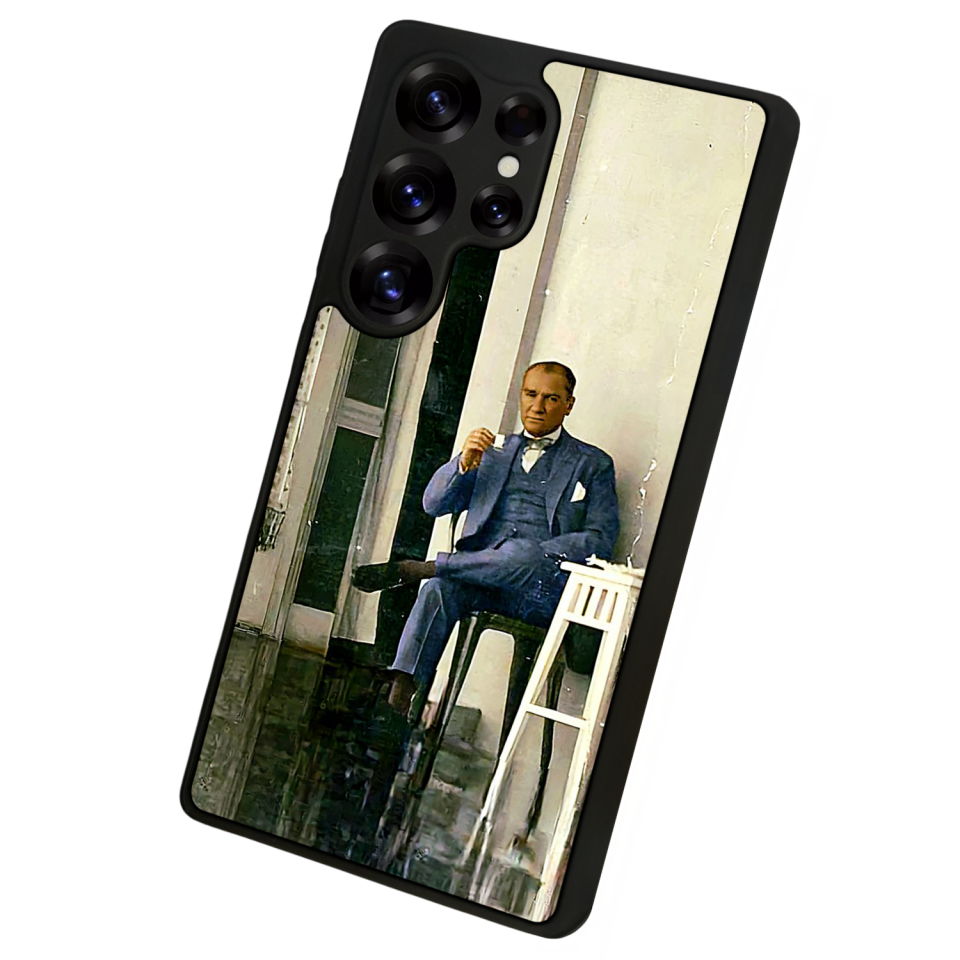 Samsung Galaxy S25 Ultra Uyumlu Mustafa Kemal Ataturk Tasarımlı Glossy Premium Kılıf