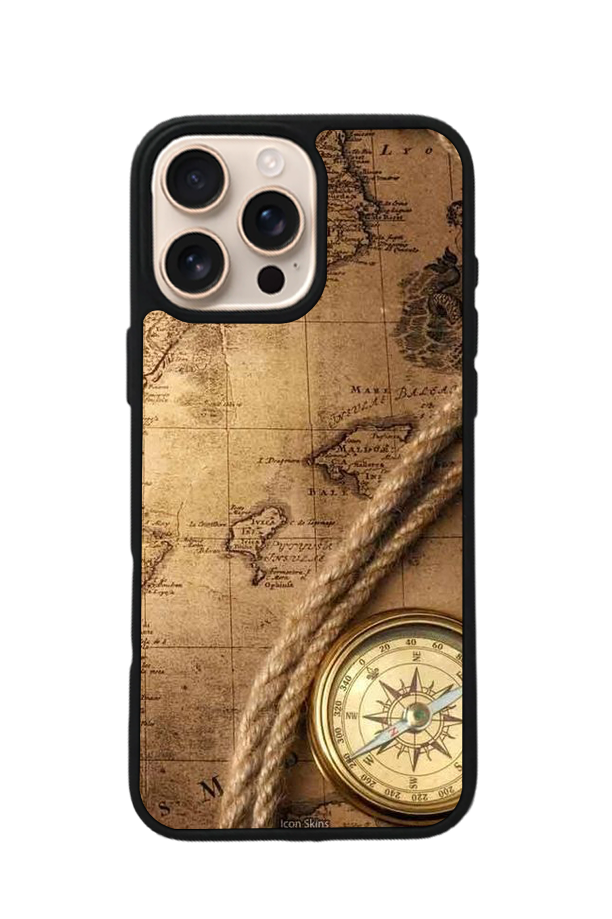 iPhone 15 Pro Max Uyumlu Pusula Tasarımlı Glossy Premium Kılıf