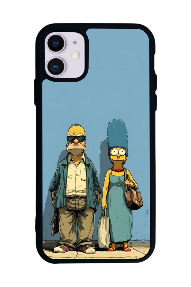 iPhone 11 Uyumlu The Simpsons Tasarımlı Glossy Premium Kılıf