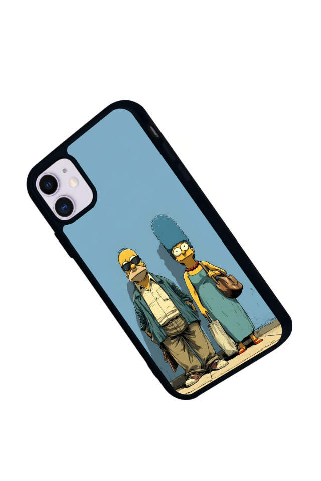 iPhone 11 Uyumlu The Simpsons Tasarımlı Glossy Premium Kılıf