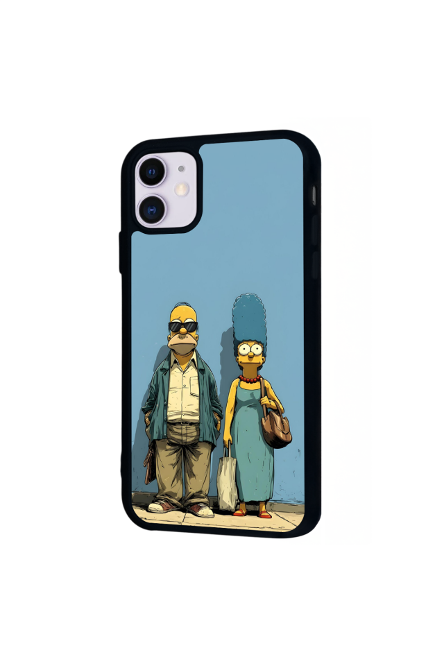 iPhone 11 Uyumlu The Simpsons Tasarımlı Glossy Premium Kılıf