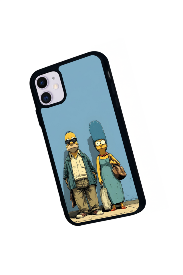 iPhone 11 Uyumlu The Simpsons Tasarımlı Glossy Premium Kılıf