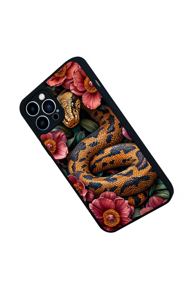 iPhone 13 Pro Max Uyumlu Yılan Tasarımlı Glossy Premium Kılıf