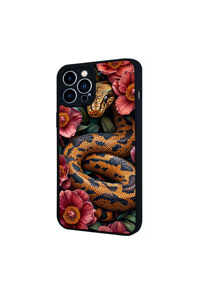 iPhone 13 Pro Max Uyumlu Yılan Tasarımlı Glossy Premium Kılıf