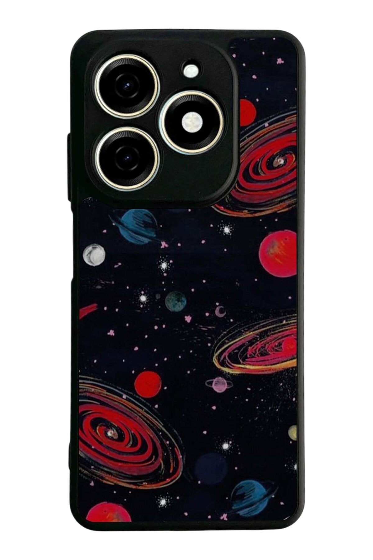 Tecno Spark 20/20C Uyumlu Uzay Tasarımlı Glossy Premium Kılıf