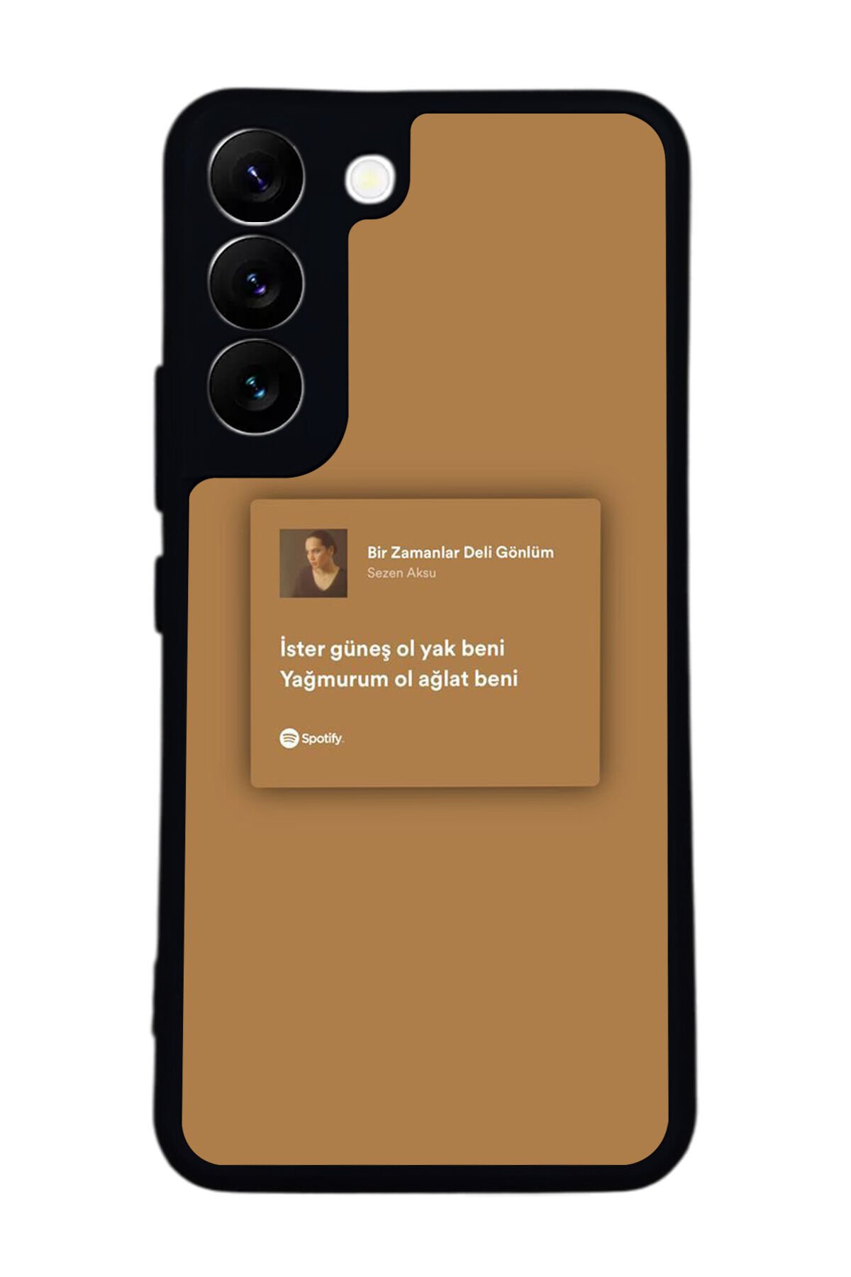 Samsung Galaxy S22 Uyumlu Sarki Sozleri Tasarımlı Glossy Premium Kılıf