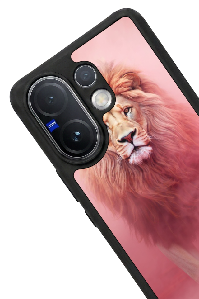 Vivo V60 Uyumlu Aslan Tasarımlı Glossy Premium Kılıf