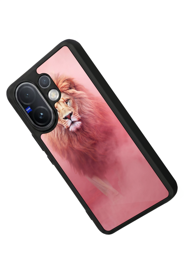 Vivo V60 Uyumlu Aslan Tasarımlı Glossy Premium Kılıf