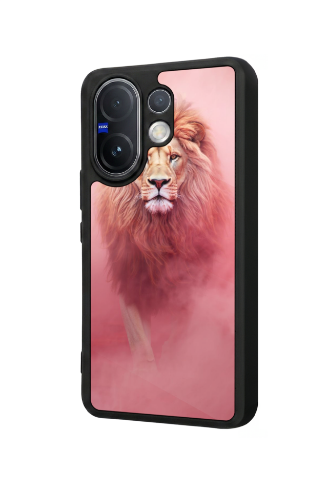 Vivo V60 Uyumlu Aslan Tasarımlı Glossy Premium Kılıf