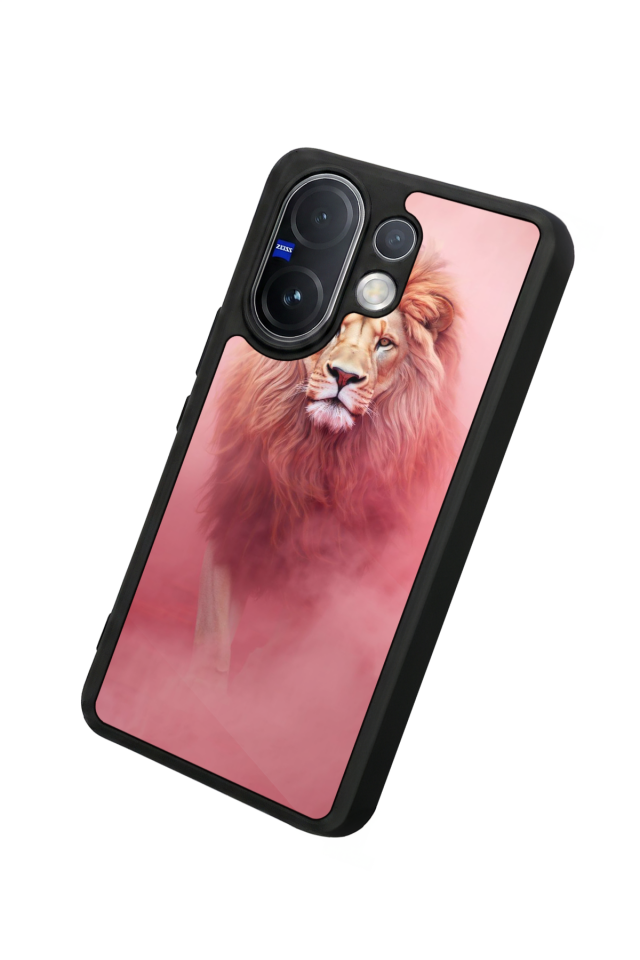 Vivo V60 Uyumlu Aslan Tasarımlı Glossy Premium Kılıf