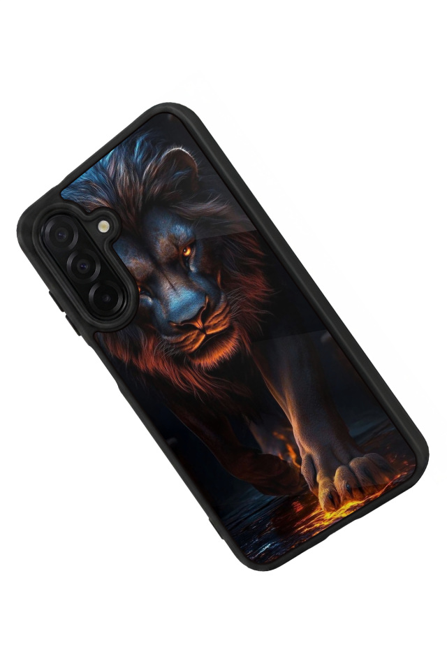 Samsung Galaxy A56 Uyumlu Aslan Tasarımlı Glossy Premium Kılıf