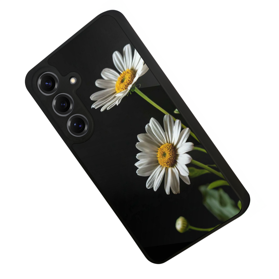Samsung Galaxy S25 Uyumlu Cicek Tasarımlı Glossy Premium Kılıf