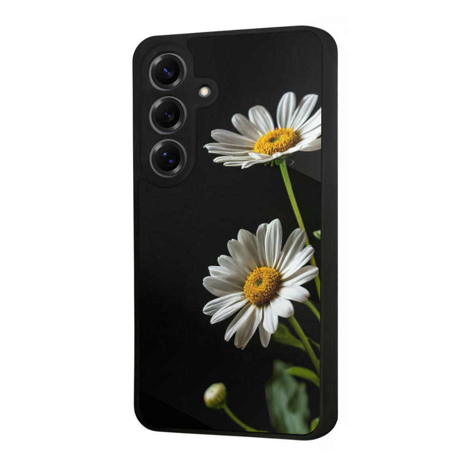 Samsung Galaxy S25 Uyumlu Cicek Tasarımlı Glossy Premium Kılıf