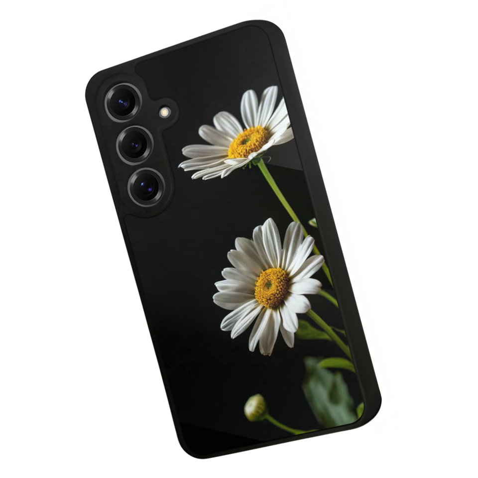Samsung Galaxy S25 Uyumlu Cicek Tasarımlı Glossy Premium Kılıf