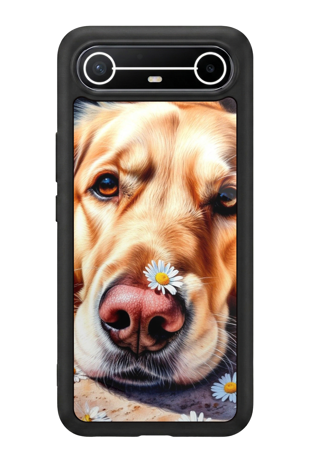 Tecno Spark Slim 5G Uyumlu Golden Kopek Tasarımlı Glossy Premium Kılıf