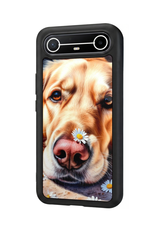 Tecno Spark Slim 5G Uyumlu Golden Kopek Tasarımlı Glossy Premium Kılıf