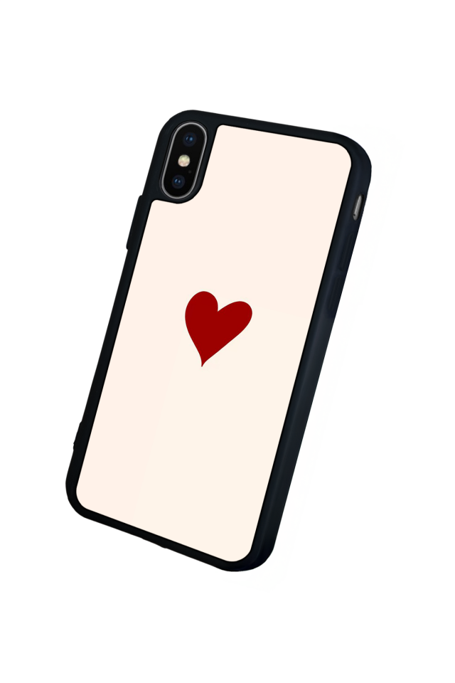 iPhone X/ XS Uyumlu Kalp Love Tasarımlı Glossy Premium Kılıf