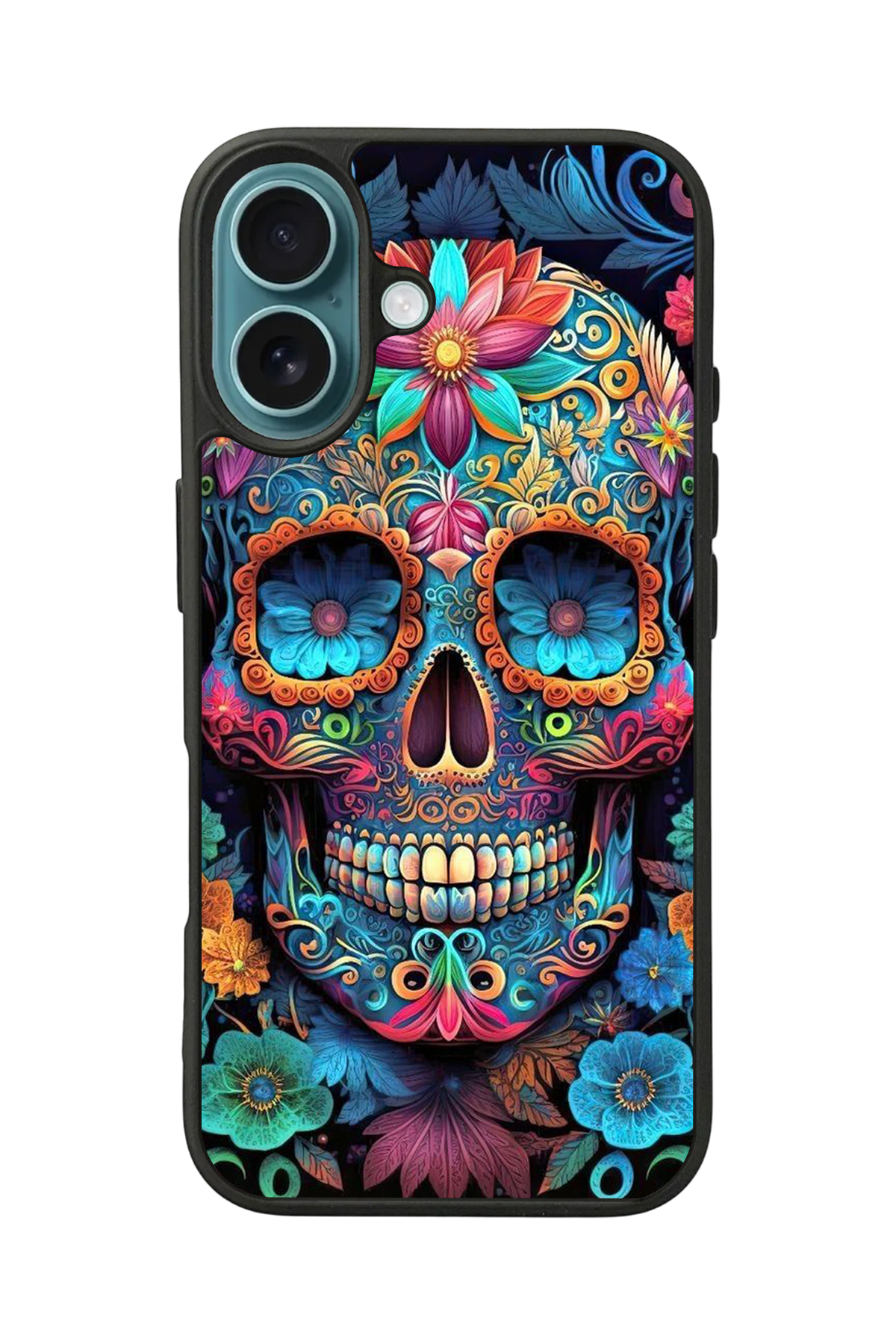 iPhone 16 Plus Uyumlu KuruKafa Tasarımlı Glossy Premium Kılıf