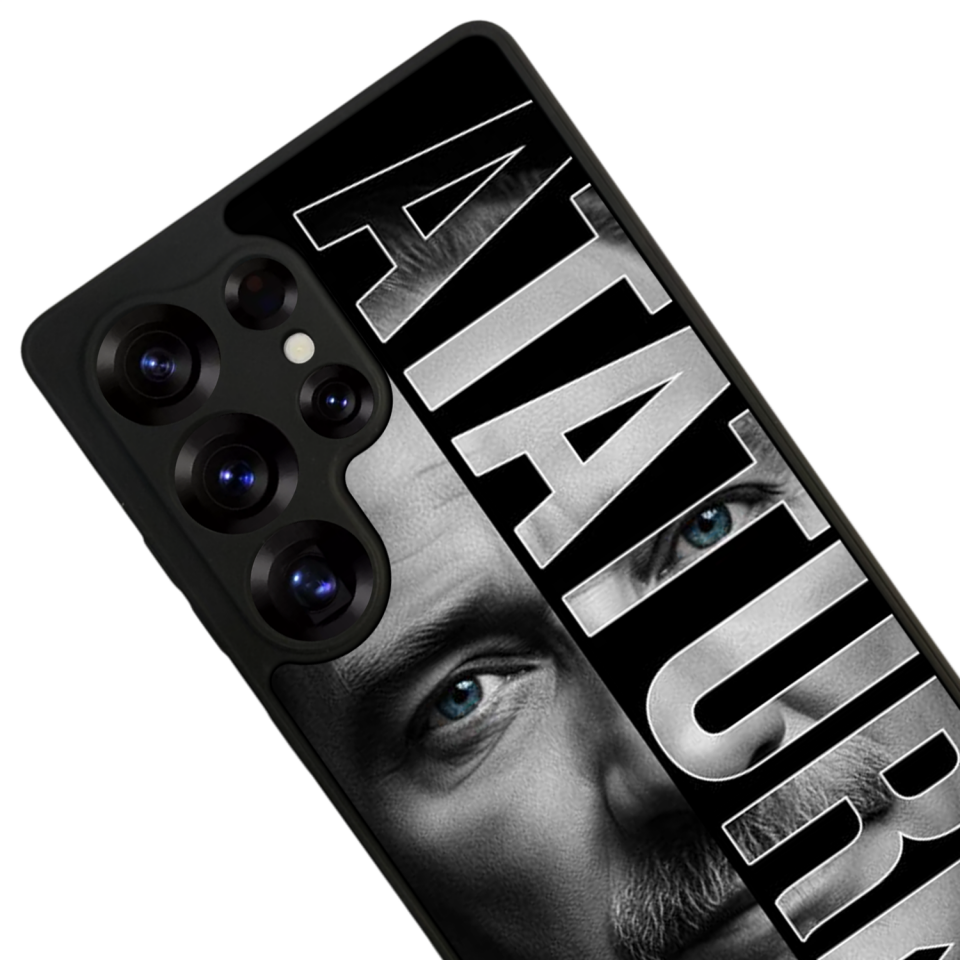 Samsung Galaxy S25 Ultra Uyumlu Mustafa Kemal Ataturk Tasarımlı Glossy Premium Kılıf