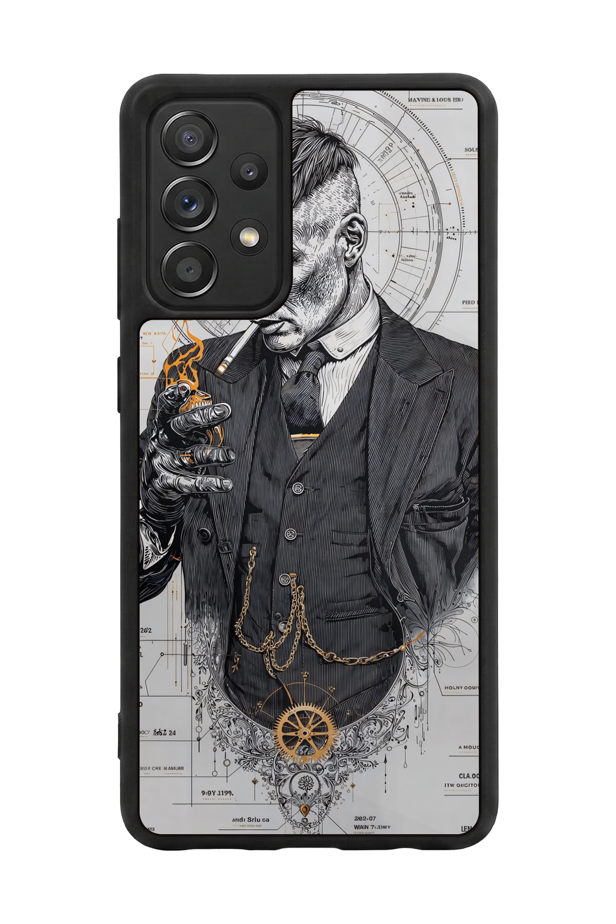 Samsung Galaxy A72 Uyumlu Peaky Blinders Tasarımlı Glossy Premium Kılıf
