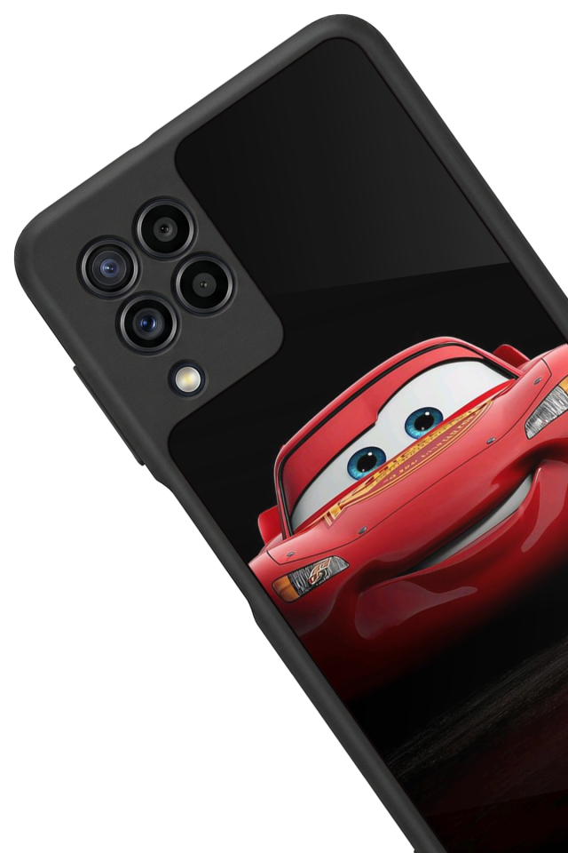 Samsung Galaxy M32 Uyumlu Şimsek McQueen Tasarımlı Glossy Premium Kılıf