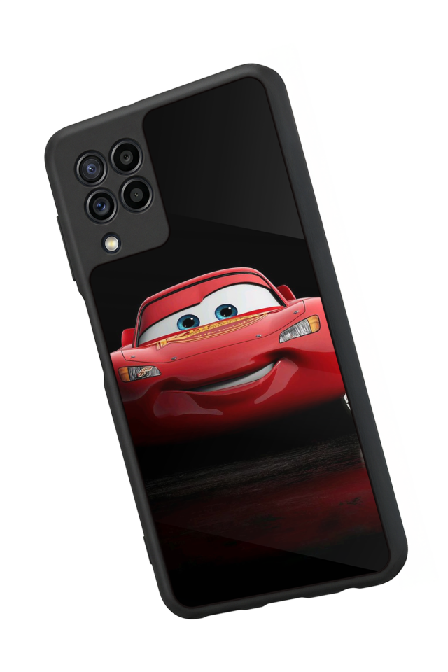 Samsung Galaxy M32 Uyumlu Şimsek McQueen Tasarımlı Glossy Premium Kılıf