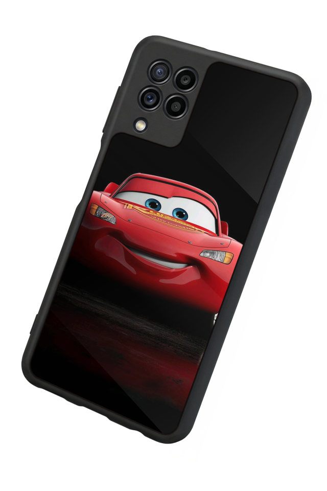 Samsung Galaxy M32 Uyumlu Şimsek McQueen Tasarımlı Glossy Premium Kılıf