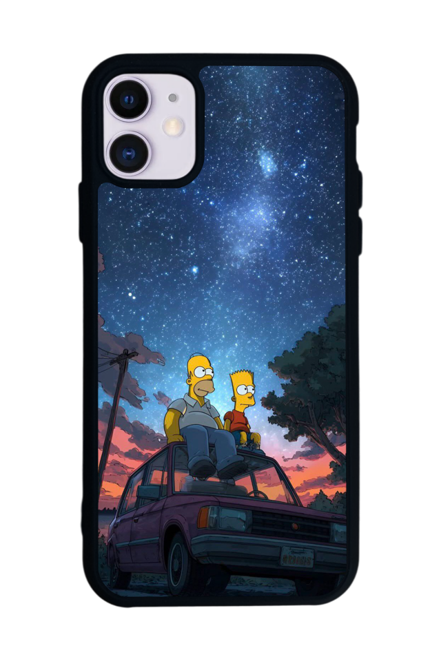 iPhone 11 Uyumlu The Simpsons Tasarımlı Glossy Premium Kılıf