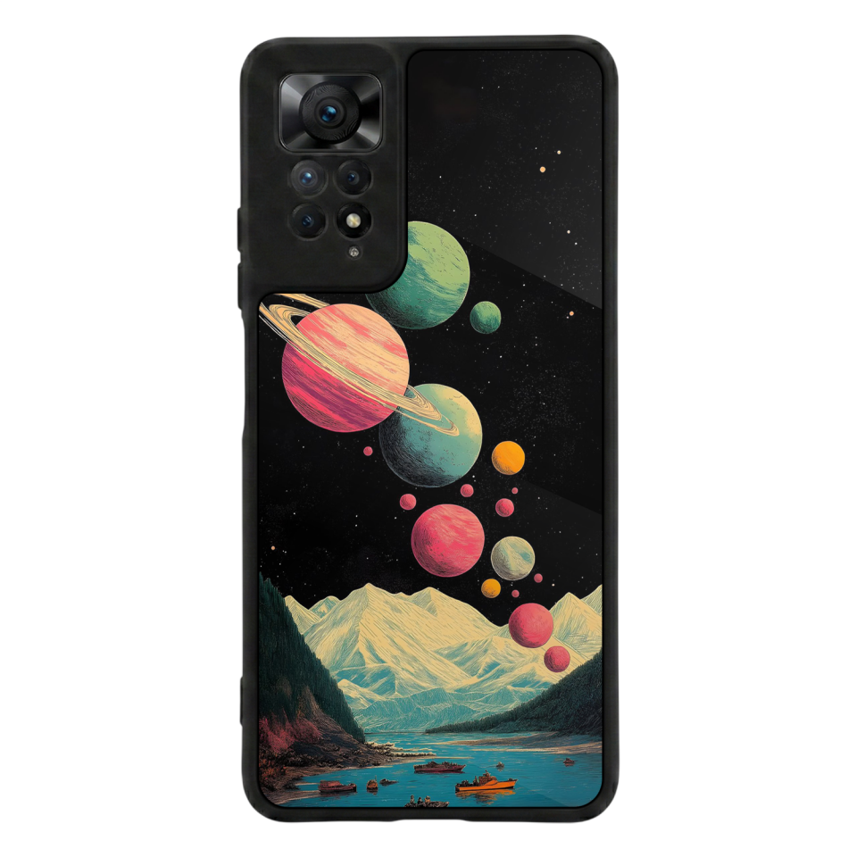 Xiaomi Redmi Note 11 Pro Uyumlu Uzay Tasarımlı Glossy Premium Kılıf