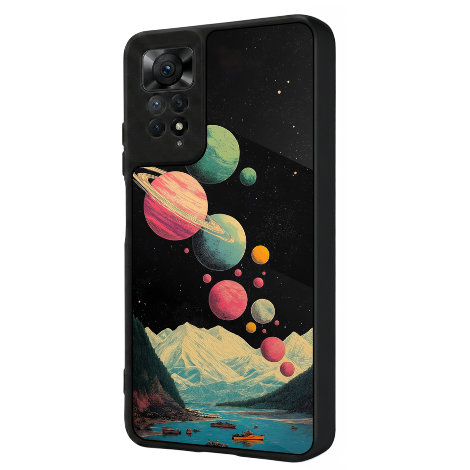 Xiaomi Redmi Note 11 Pro Uyumlu Uzay Tasarımlı Glossy Premium Kılıf