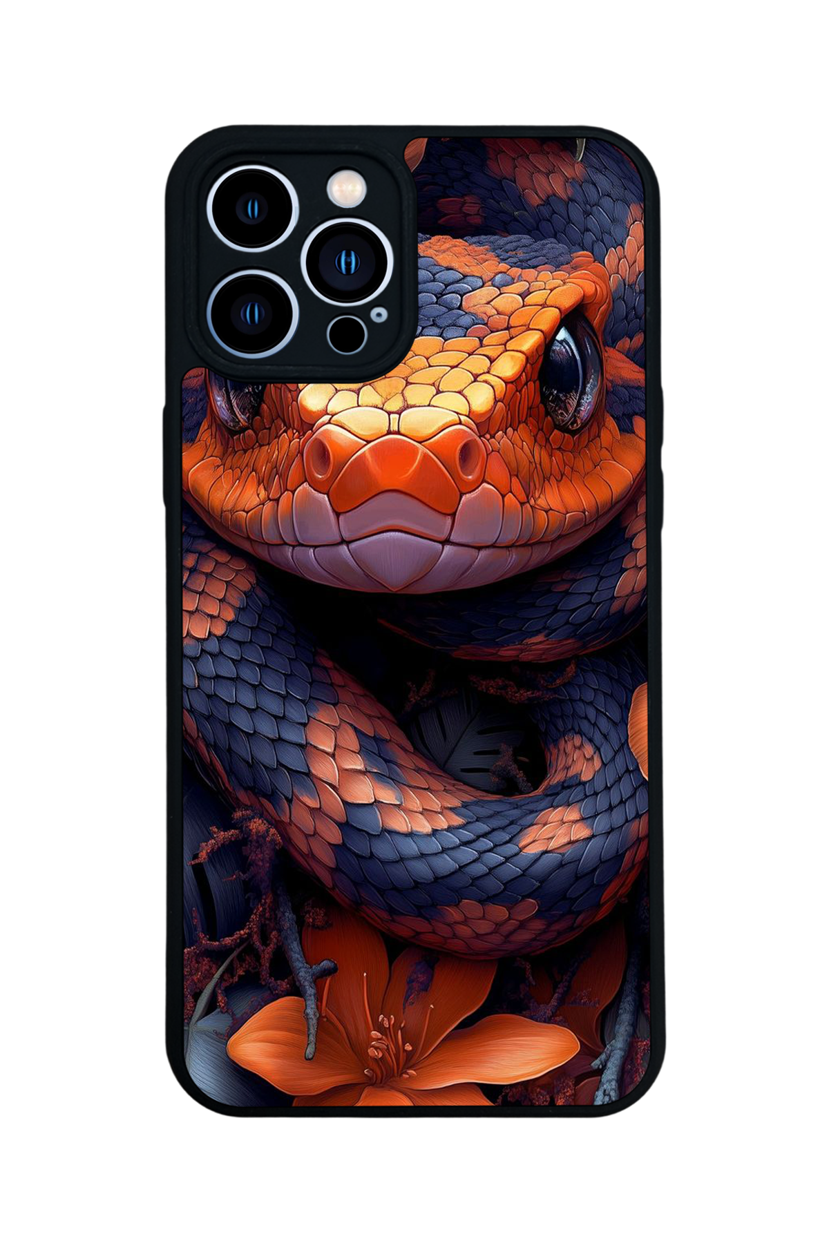 iPhone 13 Pro Max Uyumlu Yılan Tasarımlı Glossy Premium Kılıf