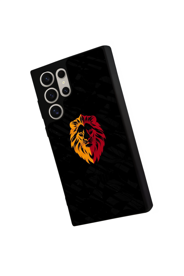 Samsung Galaxy S22 Ultra Uyumlu Aslan Tasarımlı Glossy Premium Kılıf