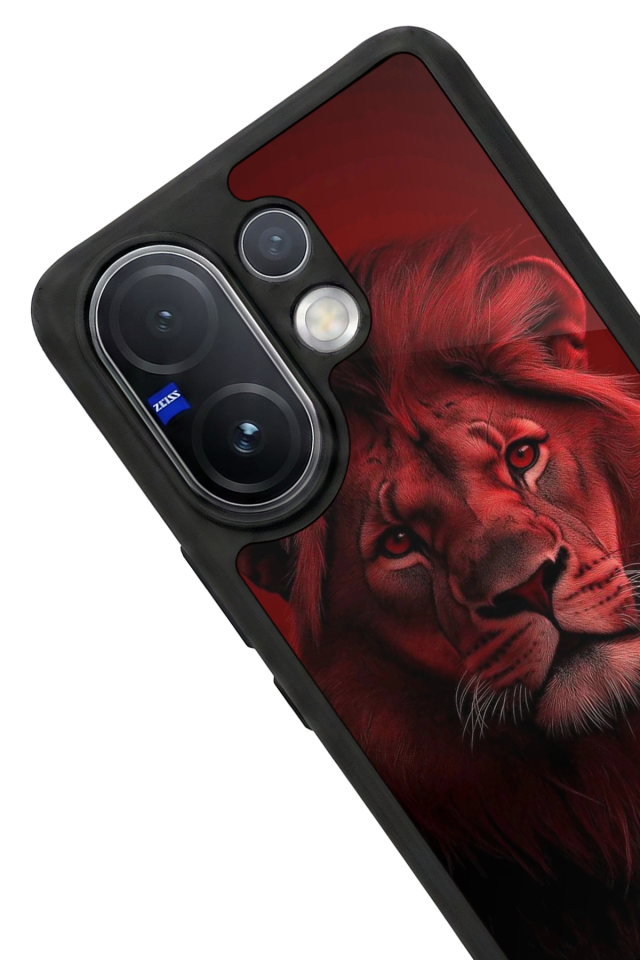 Vivo V60 Uyumlu Aslan Tasarımlı Glossy Premium Kılıf