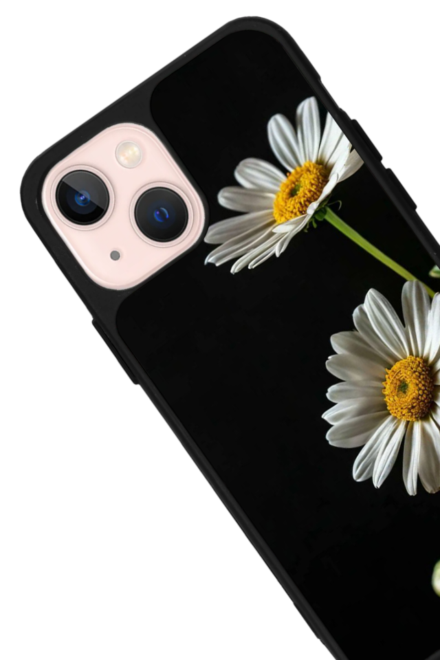 iPhone 13/14 Uyumlu Cicek Tasarımlı Glossy Premium Kılıf