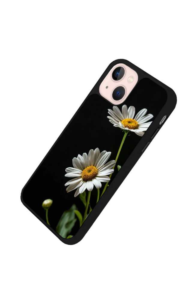 iPhone 13/14 Uyumlu Cicek Tasarımlı Glossy Premium Kılıf
