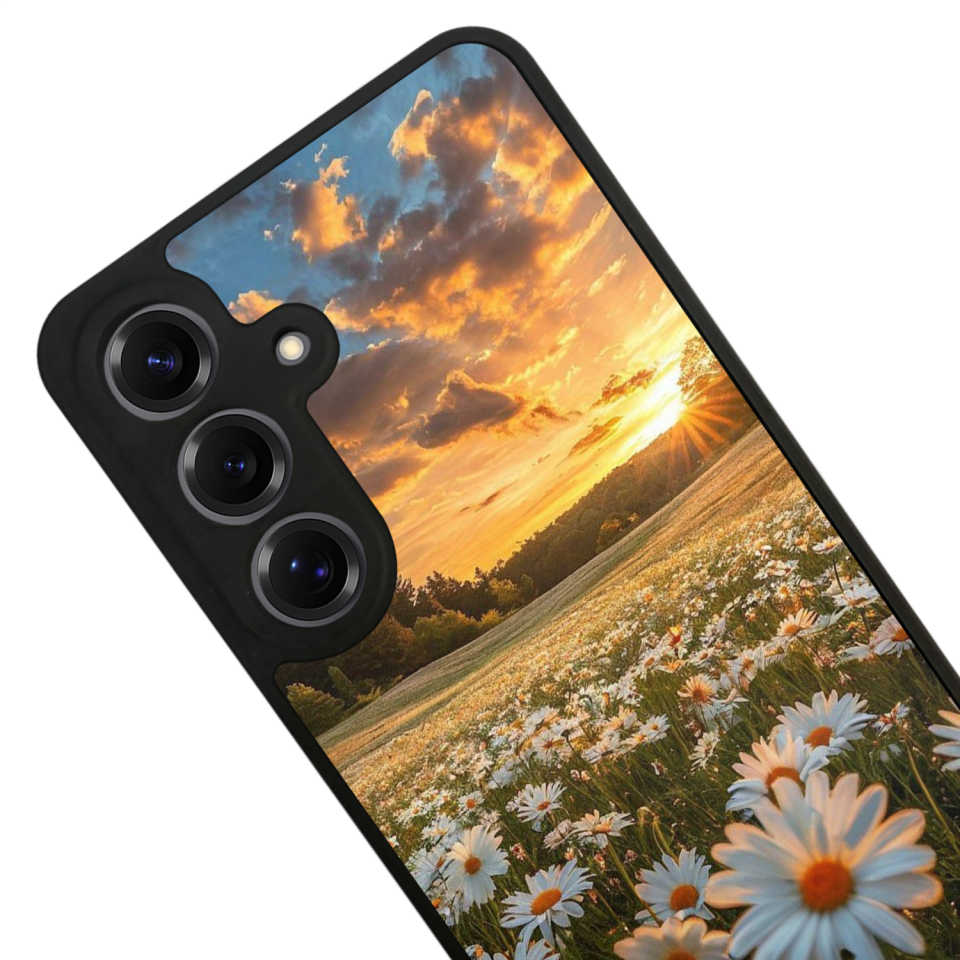 Samsung Galaxy S25 Uyumlu Cicek Tasarımlı Glossy Premium Kılıf