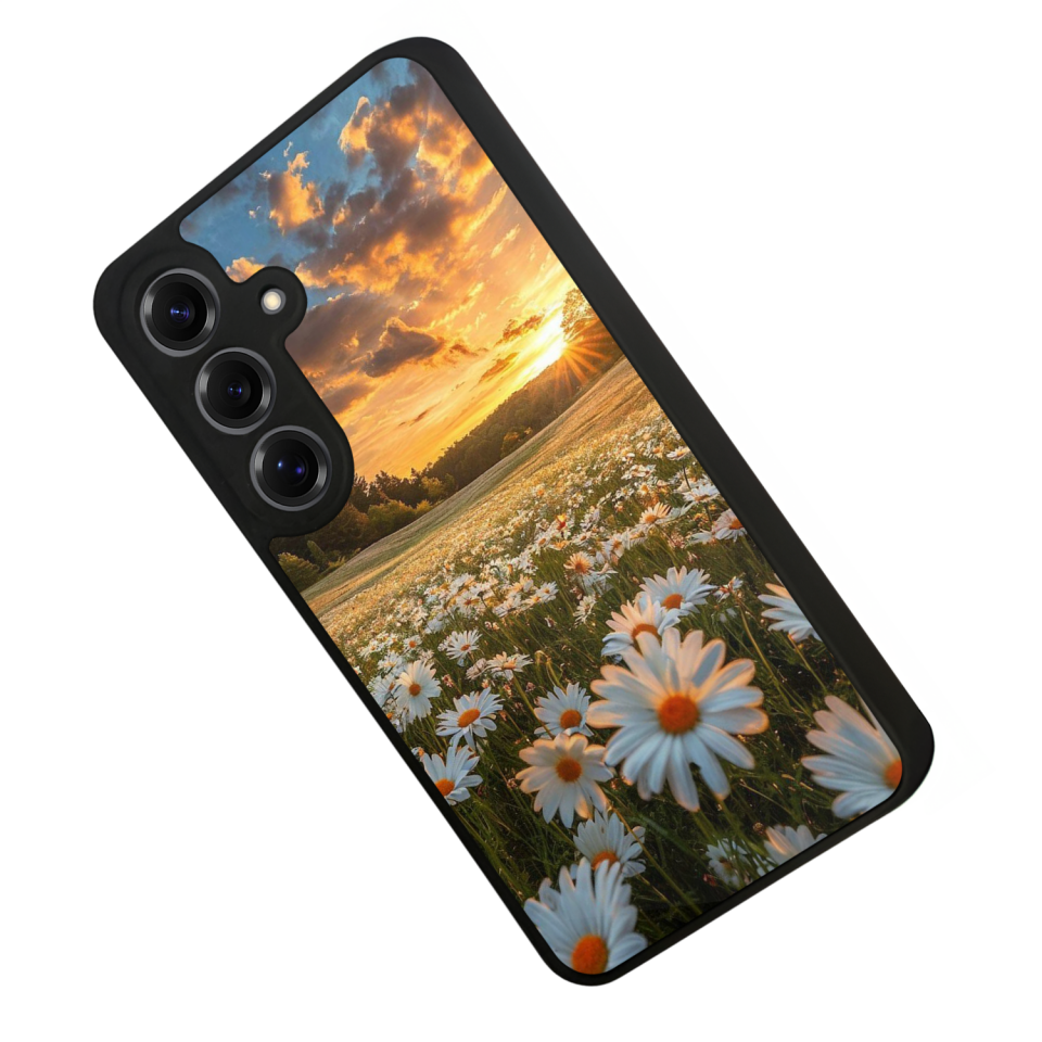 Samsung Galaxy S25 Uyumlu Cicek Tasarımlı Glossy Premium Kılıf