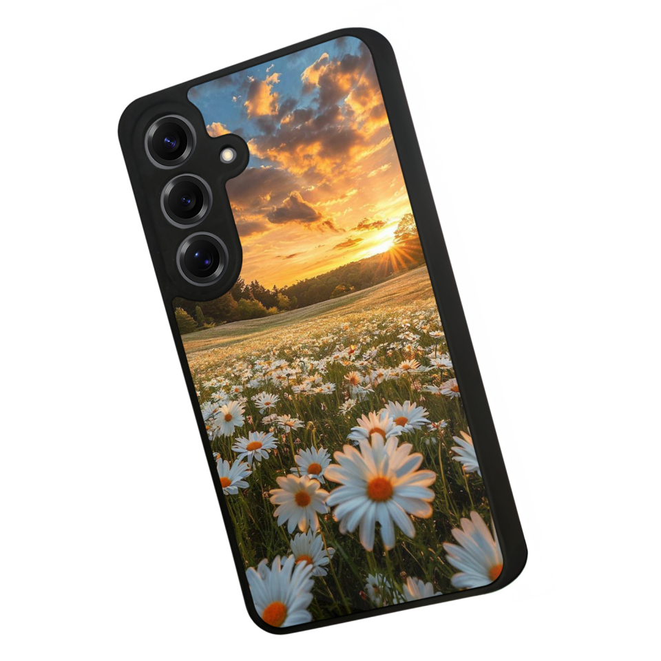 Samsung Galaxy S25 Uyumlu Cicek Tasarımlı Glossy Premium Kılıf